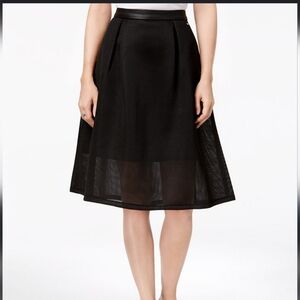 Armani exchange mesh a-line skirt